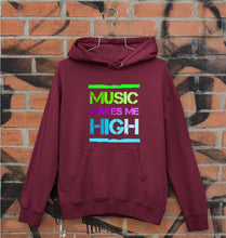 Load image into Gallery viewer, Music Makes me High Unisex Hoodie for Men/Women-Maroon-Ektarfa.online

