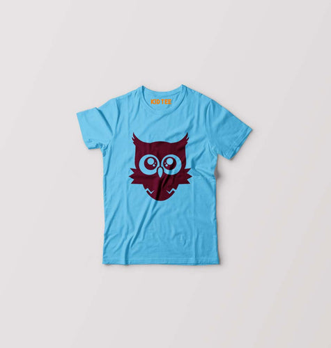 Cute Baby Owl Kids T-Shirt for Boy/Girl-Light Blue-Ektarfa.online