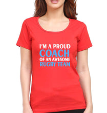 Load image into Gallery viewer, Rugby T-Shirt for Women-Red-Ektarfa.online
