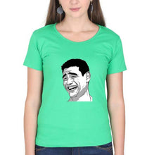 Load image into Gallery viewer, Yao Ming Face(Bitch Please) T-Shirt for Women-flag green-Ektarfa.online
