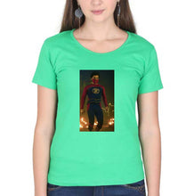 Load image into Gallery viewer, Minnal Murali T-Shirt for Women-flag green-Ektarfa.online
