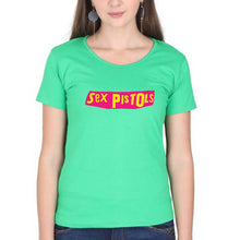 Load image into Gallery viewer, Sex Pistols T-Shirt for Women-flag green-Ektarfa.online
