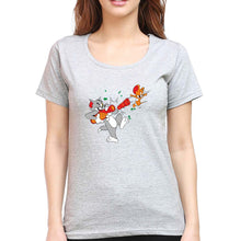Load image into Gallery viewer, Tom and Jerry T-Shirt for Women-Grey Melange-Ektarfa.online
