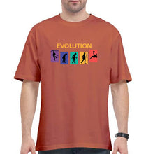Load image into Gallery viewer, Evolution Football Oversized T-Shirt for Men-Coral-Ektarfa.online
