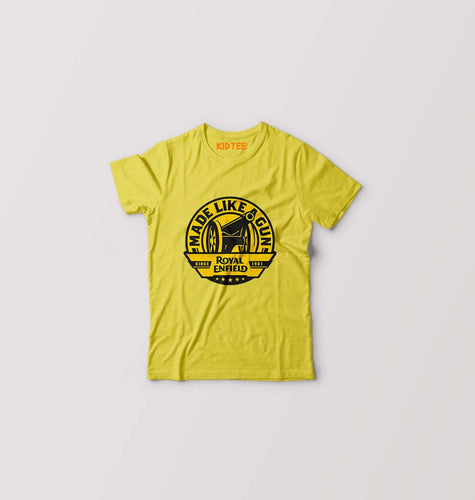 Royal Enfield Kids T-Shirt for Boy/Girl-Yellow-Ektarfa.online