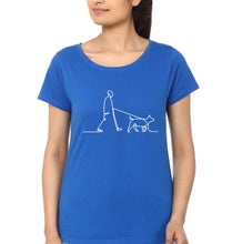 Load image into Gallery viewer, Dog T-Shirt for Women-Royal Blue-Ektarfa.online
