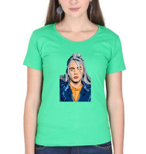 Load image into Gallery viewer, Billie Eilish T-Shirt for Women-flag green-Ektarfa.online
