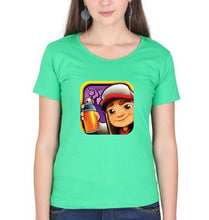 Load image into Gallery viewer, Subway Surfers T-Shirt for Women-Flag Green-Ektarfa.online
