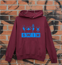 Load image into Gallery viewer, Swim Unisex Hoodie for Men/Women-Maroon-Ektarfa.online
