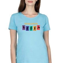 Load image into Gallery viewer, Evolution Football T-Shirt for Women-Light Blue-Ektarfa.online
