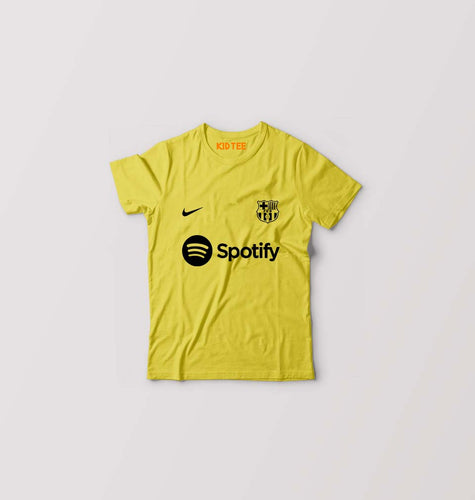 Barcelona 2022-23 Kids T-Shirt for Boy/Girl-Yellow-Ektarfa.online