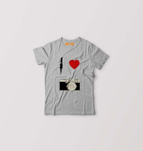 Load image into Gallery viewer, I love camera Kids T-Shirt for Boy/Girl-Grey-Ektarfa.online

