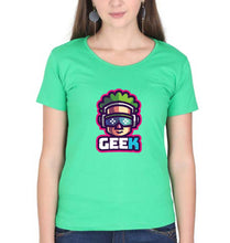 Load image into Gallery viewer, Geek T-Shirt for Women-flag green-Ektarfa.online
