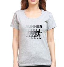 Load image into Gallery viewer, Runner Running T-Shirt for Women-Grey Melange-Ektarfa.online
