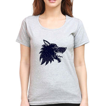Load image into Gallery viewer, Wolf T-Shirt for Women-Grey Melange-Ektarfa.online
