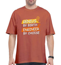 Load image into Gallery viewer, Genius Engineer Oversized T-Shirt for Men-Coral-Ektarfa.online
