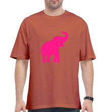 Load image into Gallery viewer, Pink Elephant Oversized T-Shirt for Men-Coral-Ektarfa.online
