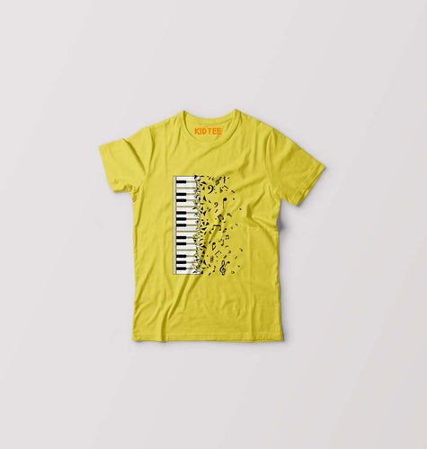 Piano Kids T-Shirt for Boy/Girl-Yellow-Ektarfa.online