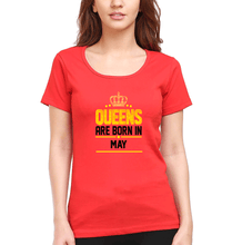 Load image into Gallery viewer, Queens Are Born In May T-Shirt for Women-Red-Ektarfa.online
