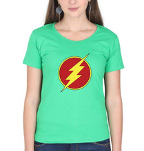 Load image into Gallery viewer, Flash Superhero T-Shirt for Women-flag green-Ektarfa.online
