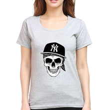 Load image into Gallery viewer, Hip Hop Skull NY T-Shirt for Women-Grey Melange-Ektarfa.online
