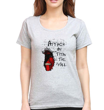 Load image into Gallery viewer, Attack on Titan T-Shirt for Women-Grey Melange-Ektarfa.online
