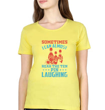 Load image into Gallery viewer, Bowling T-Shirt for Women-Yellow-Ektarfa.online
