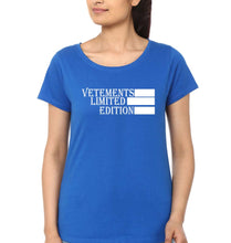 Load image into Gallery viewer, Vetements T-Shirt for Women-Royal Blue-Ektarfa.online
