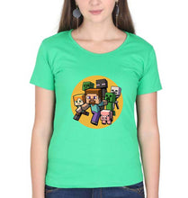 Load image into Gallery viewer, Minecraft T-Shirt for Women-flag green-Ektarfa.online
