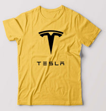 Load image into Gallery viewer, Tesla T-Shirt for Men-Golden yellow-Ektarfa.online
