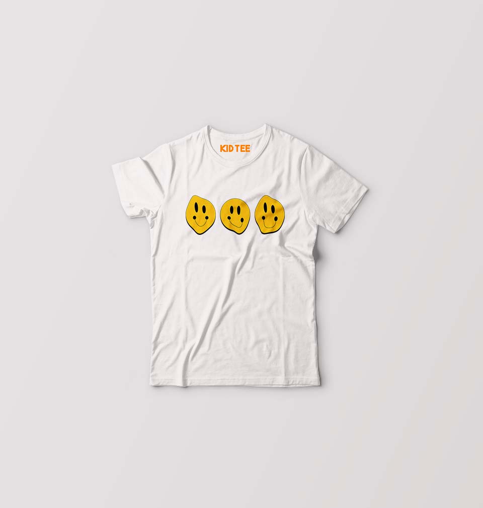 Smiley Kids T-Shirt for Boy/Girl-White-Ektarfa.online