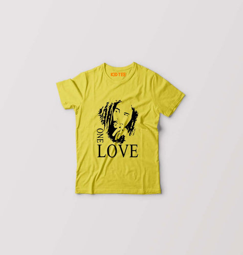 Bob Marley Kids T-Shirt for Boy/Girl-Yellow-Ektarfa.online