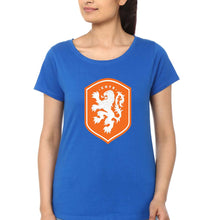 Load image into Gallery viewer, Netherlands Football T-Shirt for Women-Royal Blue-Ektarfa.online
