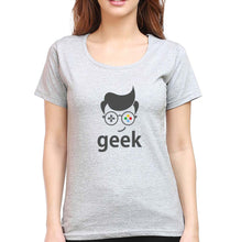 Load image into Gallery viewer, Geek T-Shirt for Women-Grey Melange-Ektarfa.online
