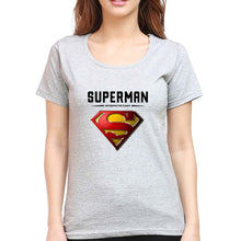 Load image into Gallery viewer, Superman Superhero T-Shirt for Women-Grey Melange-Ektarfa.online
