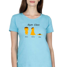 Load image into Gallery viewer, Gym Funny T-Shirt for Women-Light Blue-Ektarfa.online
