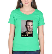 Load image into Gallery viewer, Shane Warne T-Shirt for Women-Flag Green-Ektarfa.online
