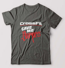 Load image into Gallery viewer, CrossFit Gym Burpees T-Shirt for Men-Charcoal-Ektarfa.online

