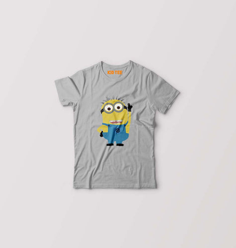 Minion Gru Kids T-Shirt for Boy/Girl-Grey-Ektarfa.online