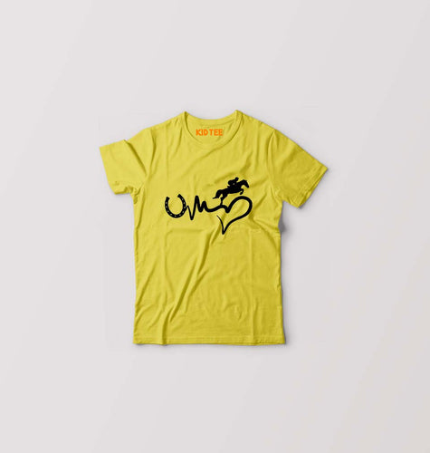 Horse Riding Kids T-Shirt for Boy/Girl-Yellow-Ektarfa.online