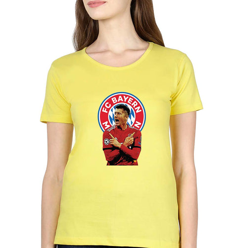 Robert Lewandowski T-Shirt for Women-Yellow-Ektarfa.online