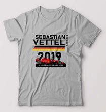 Load image into Gallery viewer, Sebastian Vettel F1 Ferrari T-Shirt for Men-Grey Melange-Ektarfa.online
