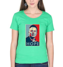 Load image into Gallery viewer, Elon Musk Hope T-Shirt for Women-Flag Green-Ektarfa.online
