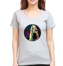 Load image into Gallery viewer, Janis Joplin T-Shirt for Women-Grey Melange-Ektarfa.online
