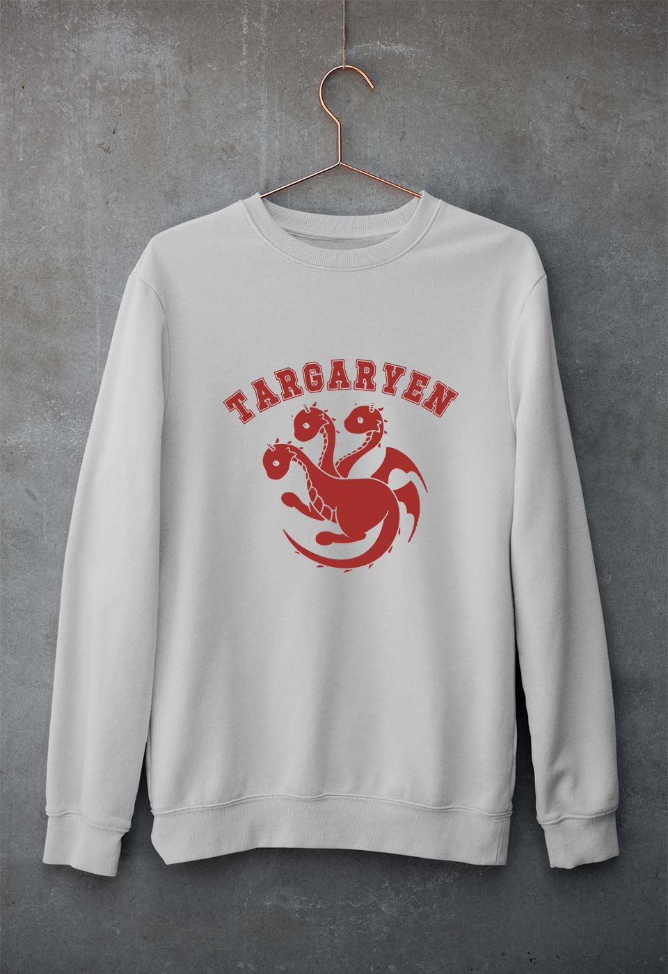 House Targaryen (GOT) Unisex Sweatshirt for Men/Women-Grey Melange-Ektarfa.online