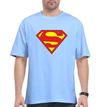 Load image into Gallery viewer, Superman Oversized T-Shirt for Men-Baby Blue-Ektarfa.online
