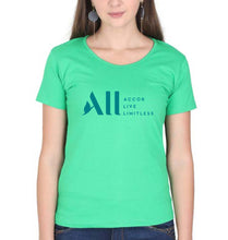 Load image into Gallery viewer, ACCOR LIVE LIMITLESS (ALL) T-Shirt for Women-Flag Green-Ektarfa.online
