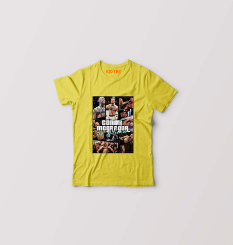 Conor McGregor UFC Kids T-Shirt for Boy/Girl-Yellow-Ektarfa.online
