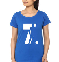 Load image into Gallery viewer, Cristiano Ronaldo CR7 T-Shirt for Women-Royal Blue-Ektarfa.online
