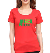 Load image into Gallery viewer, Animal Planet T-Shirt for Women-Red-Ektarfa.online
